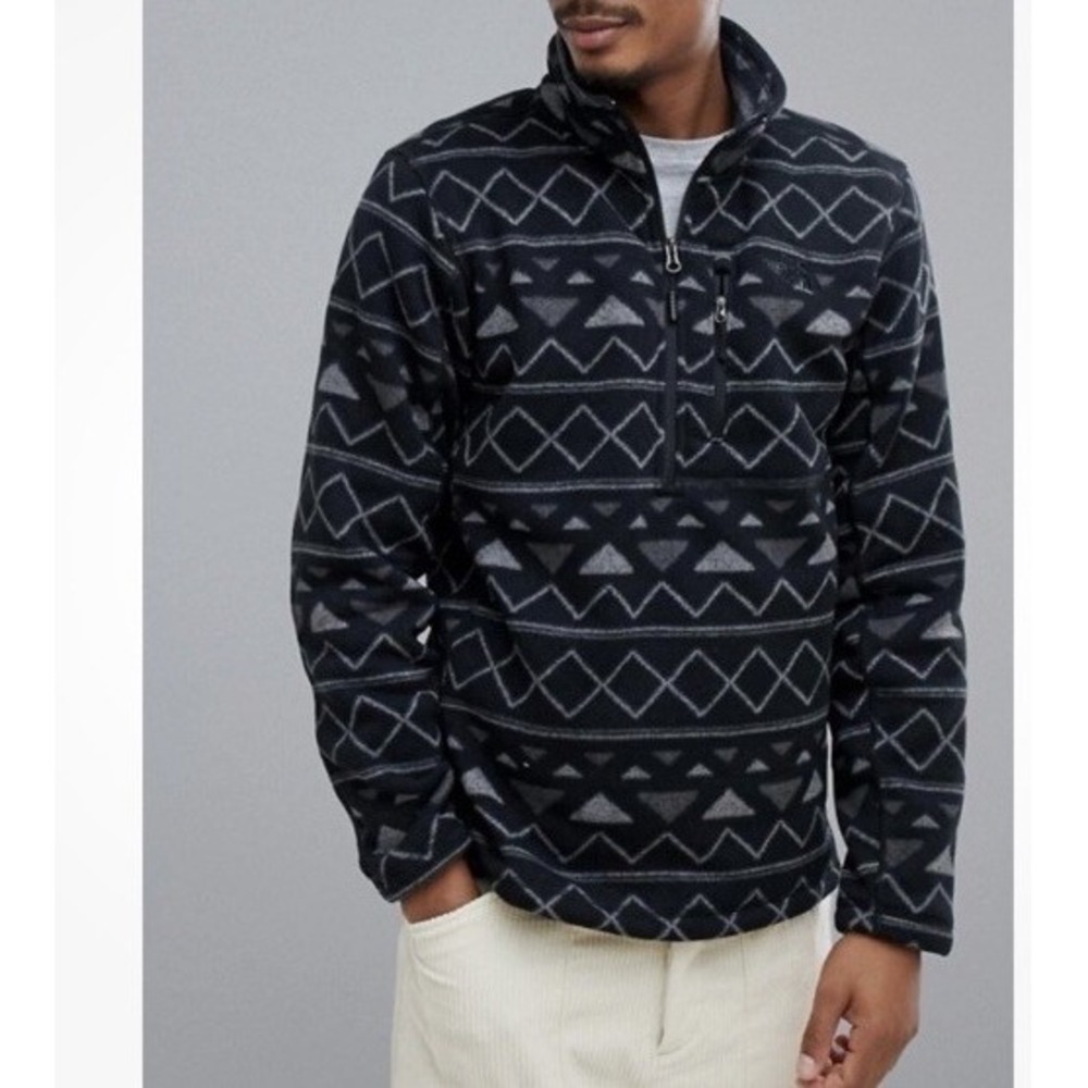 The North Face Men's Novelty Gordon Lyons 1/4 Zip Fleece in Black Size Large